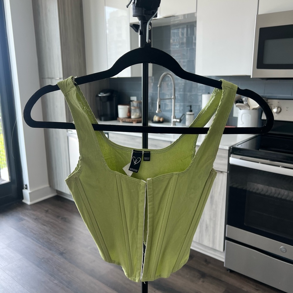 Green corset top